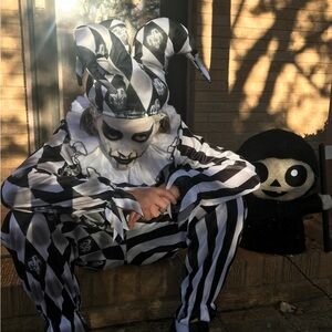 Spirit Black and White Harlequin Kids Costume